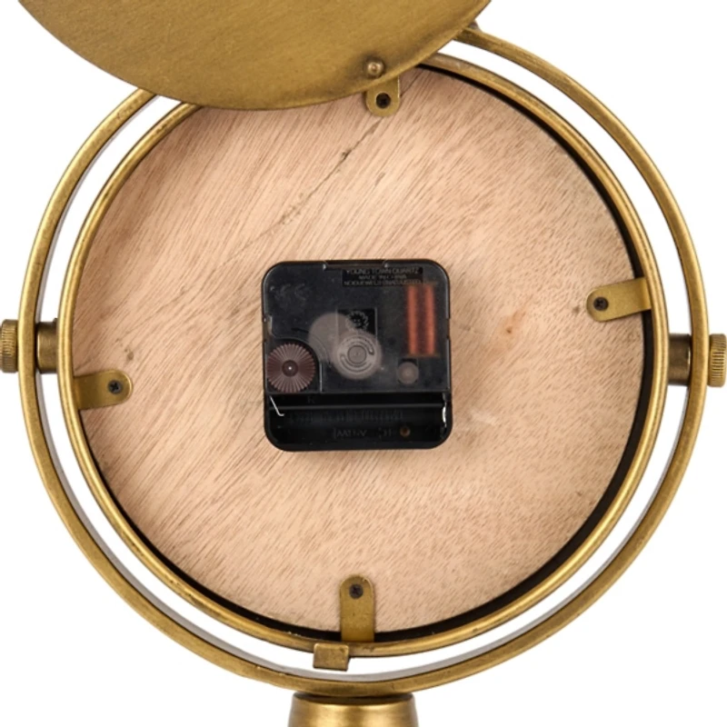Gold Metal Tabletop Clock