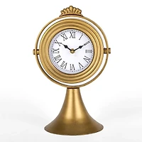 Gold Metal Tabletop Clock