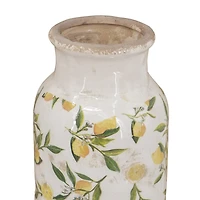White Ceramic Lemon Branch Vase