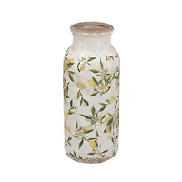 White Ceramic Lemon Branch Vase