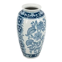 Blue Floral Porcelain Vase