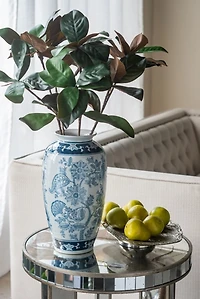 Blue Floral Porcelain Vase