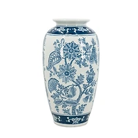 Blue Floral Porcelain Vase