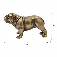 Gold Copper English Bulldog Figurine