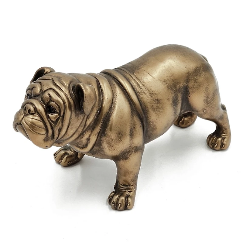 Gold Copper English Bulldog Figurine