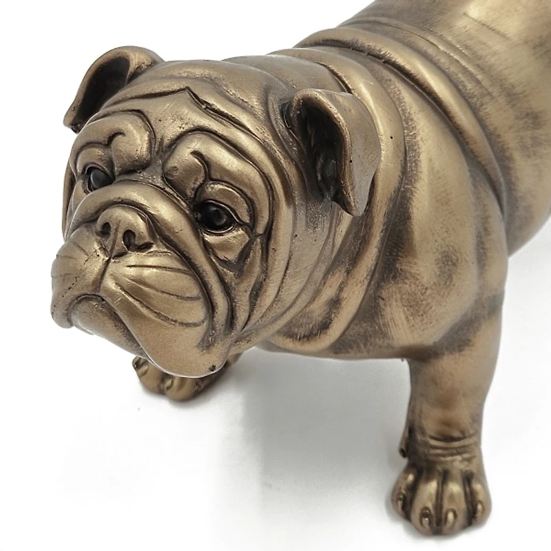 Gold Copper English Bulldog Figurine