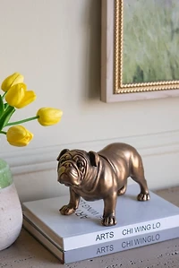 Gold Copper English Bulldog Figurine