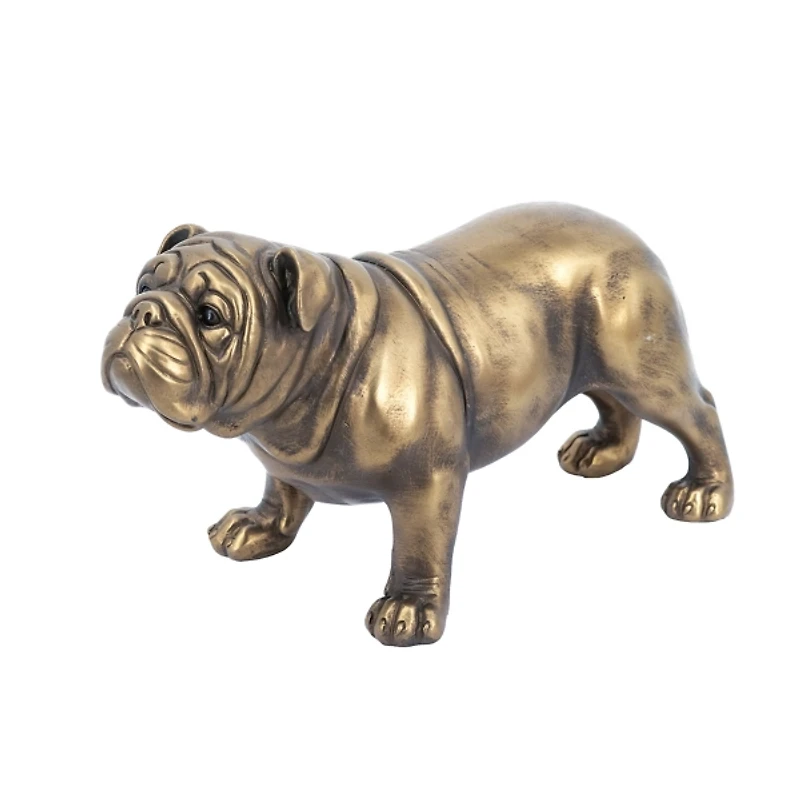 Gold Copper English Bulldog Figurine