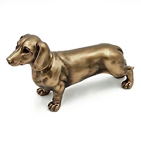 Gold Copper Dachshund Figurine