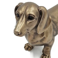 Gold Copper Dachshund Figurine