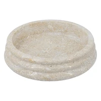 Cream Marble Ribbed Decorative Bowl