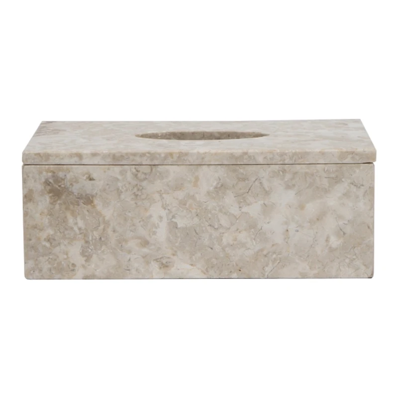 Cream Marble Rectangle Tissue Box Cover