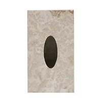 Cream Marble Rectangle Tissue Box Cover