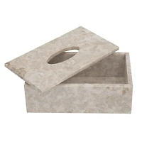 Cream Marble Rectangle Tissue Box Cover