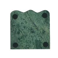 Teal Marble One-Sided Scalloped Coasters, Set of 4
