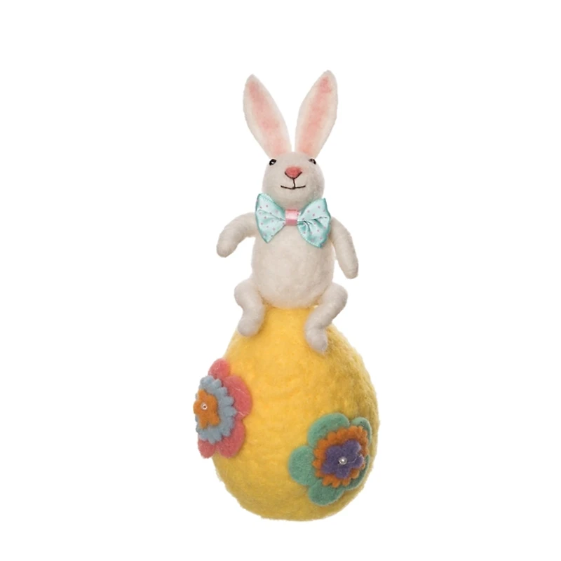 Balancing Bunny Figurine