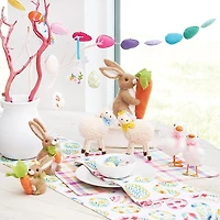 Woven Lamb Easter Figurines, Set of 2