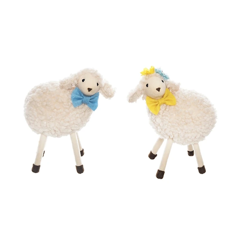 Woven Lamb Easter Figurines, Set of 2