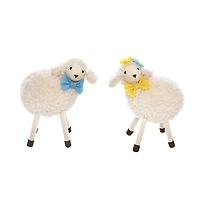 Woven Lamb Easter Figurines, Set of 2