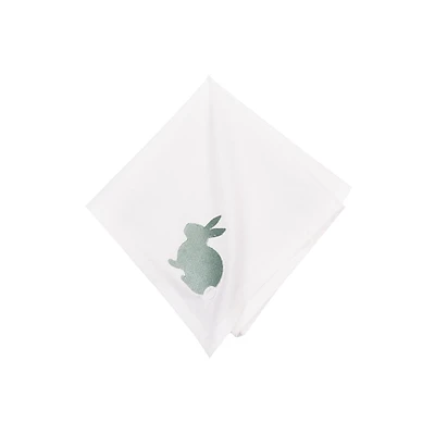 Green Spring Bunny Napkins, Set of 6
