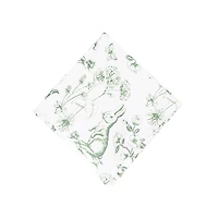 Green Bunny Toile Napkins, Set of 6