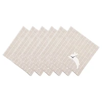 White Bunny Hop Striped Napkins, Set of 6