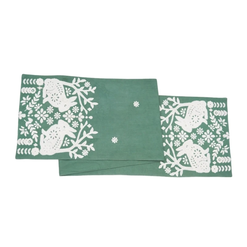 Woodland Spring Bunny Table Runner