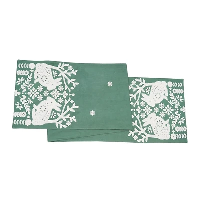 Woodland Spring Bunny Table Runner