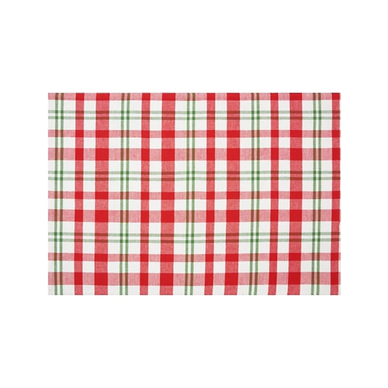 Plaid Strawberry Patch Placemats, Set of 6