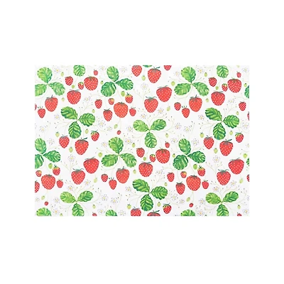 Plaid Strawberry Patch Placemats, Set of 6