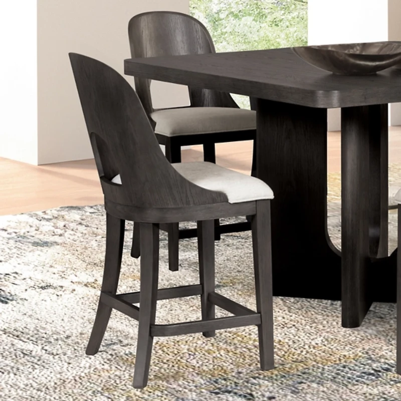 Black Oak Harin Counter Stools, Set of 2