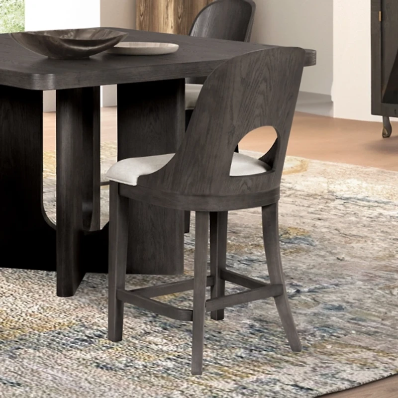 Black Oak Harin Counter Stools, Set of 2