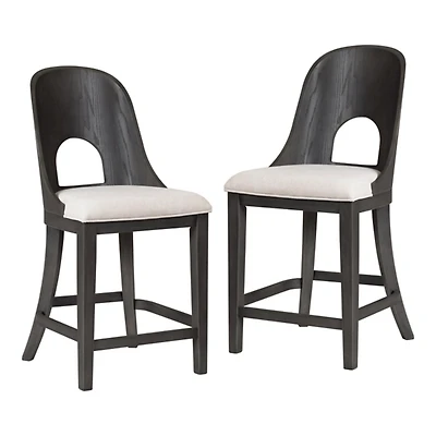 Black Oak Harin Counter Stools, Set of 2