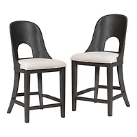Black Oak Harin Counter Stools, Set of 2