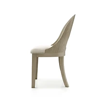 Taupe Oak Modern Dining Chairs, Set of 2