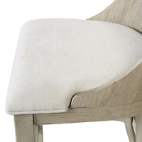 Taupe Oak Modern Dining Chairs, Set of 2