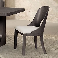 Black Oak Modern Dining Chairs, Set of 2