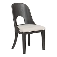 Black Oak Modern Dining Chairs, Set of 2