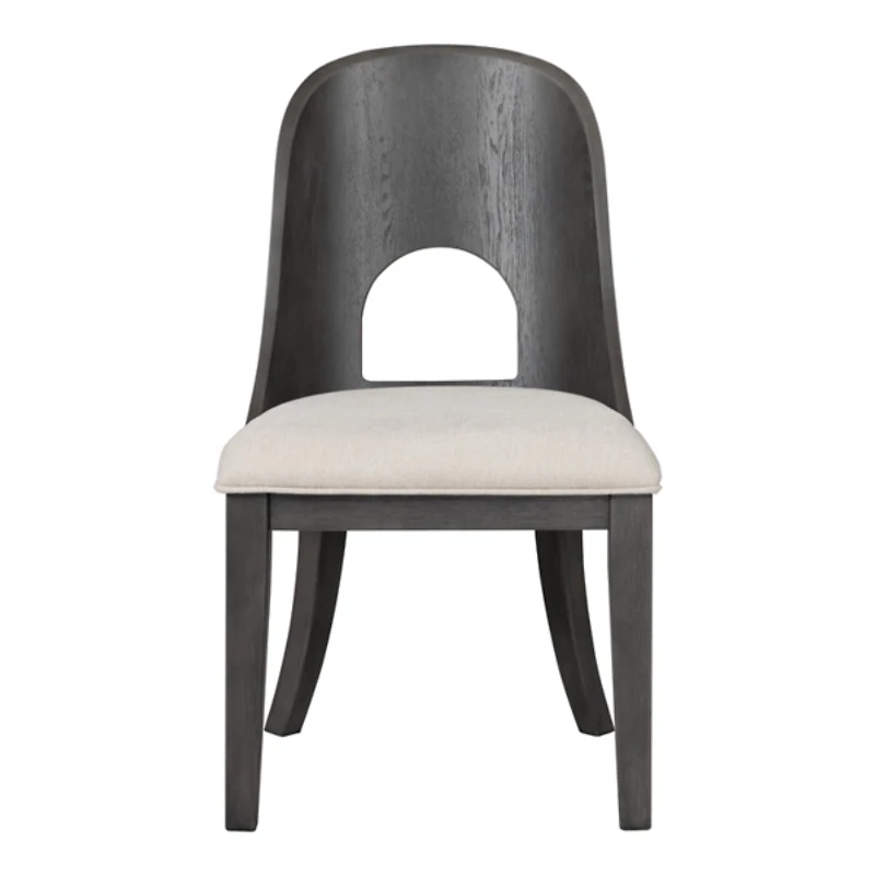 Black Oak Modern Dining Chairs, Set of 2