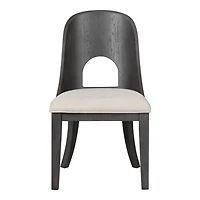 Black Oak Modern Dining Chairs, Set of 2