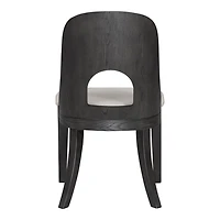Black Oak Modern Dining Chairs, Set of 2