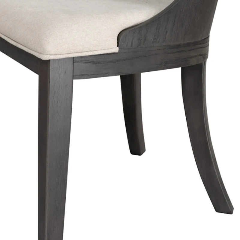 Black Oak Modern Dining Chairs, Set of 2