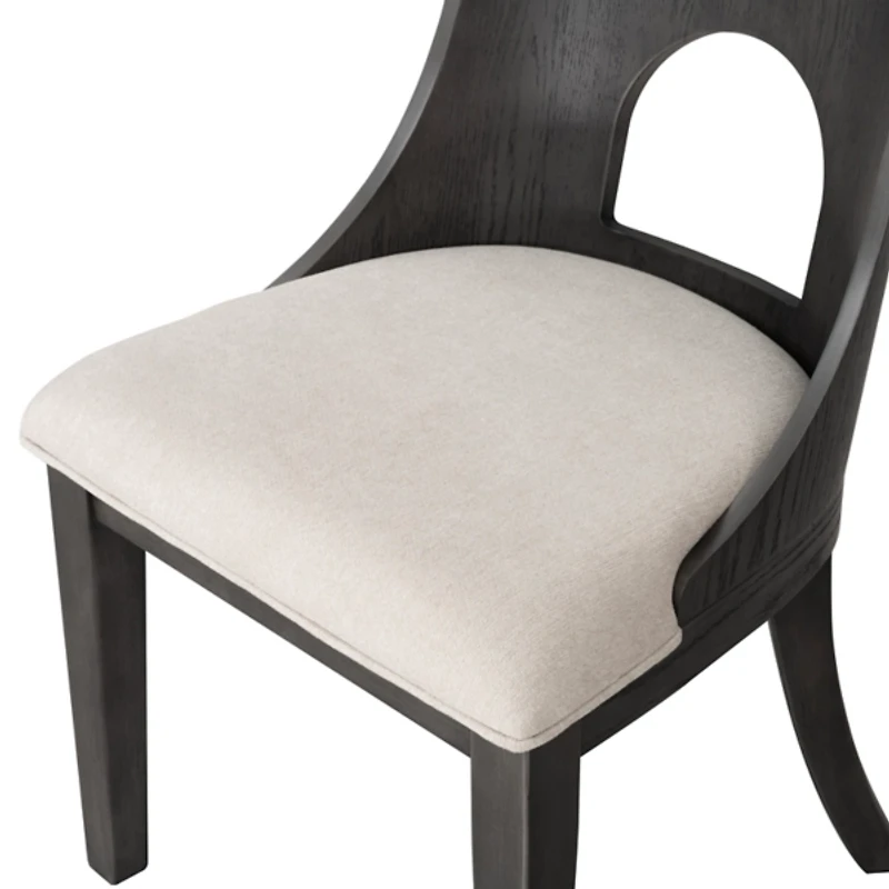 Black Oak Modern Dining Chairs, Set of 2
