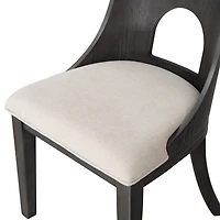 Black Oak Modern Dining Chairs, Set of 2