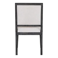 Weathered Black Wood Modern 2-pc. Dining Chair Set