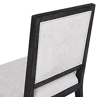 Weathered Black Wood Modern 2-pc. Dining Chair Set