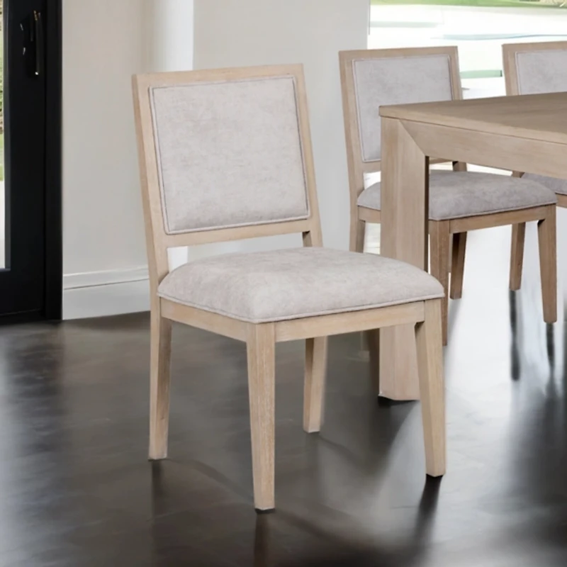 Tawny Wood Modern 2-pc. Dining Chair Set