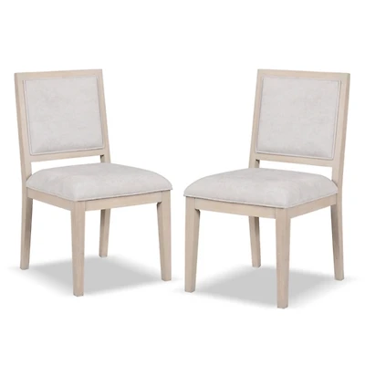 Tawny Wood Modern 2-pc. Dining Chair Set