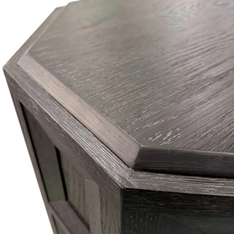 Black Wood Weathered Flonnin Accent Table