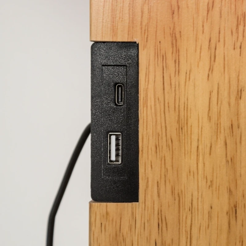 Light Oak Wood Twin Trundle Bed with Storage